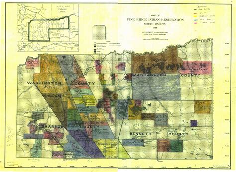 1914 Map Of Pine Ridge Indian Reservation South Dakota Woksape Tipi Library And Archives