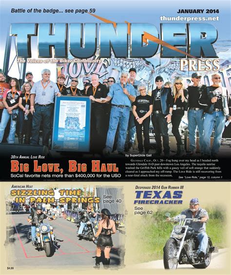January 2014 Thunder Press Magazine Cover Pressing Thunder Big Love