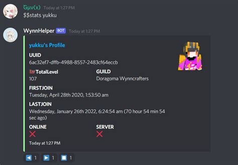 Tool Discord Bot That Allows You To Check The Status Of The Player