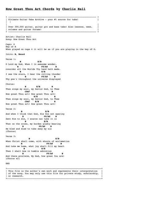 How Great Thou Art Lyrics And Chords G / Buy "How Great Thou Art" Sheet