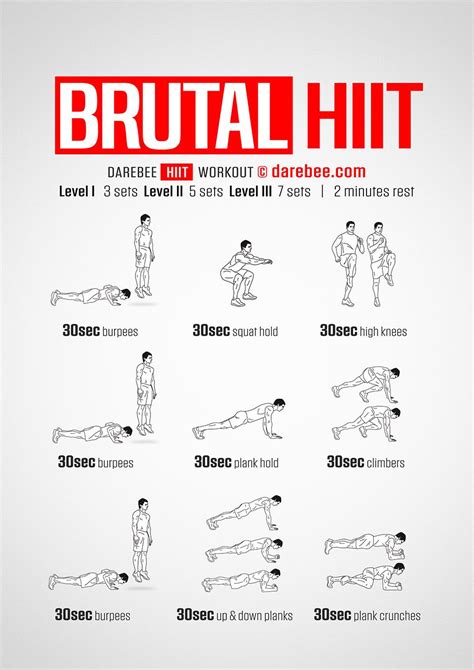 Brutal Hiit Workout Hiit Workout At Home Hiit Workout Cardio Workout At Home