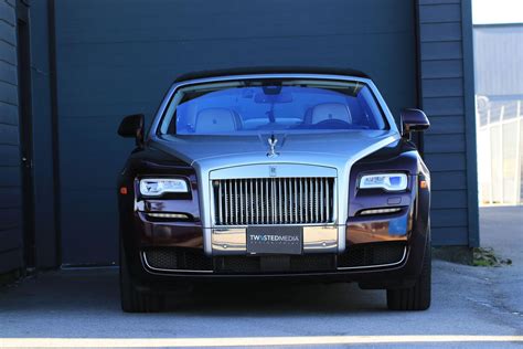 Rolls Royce Ghost Two Tone Gloss Black Rose Car Wrap Burnaby