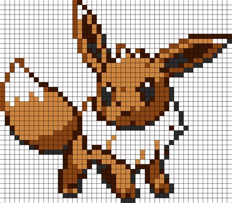 Visuel vu ici pixel art facile : pixel art pokemon facile evoli : +31 Idées et designs pour ...