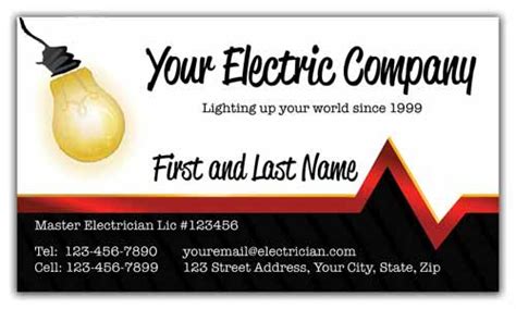 Shop Master Electrician Business Cards