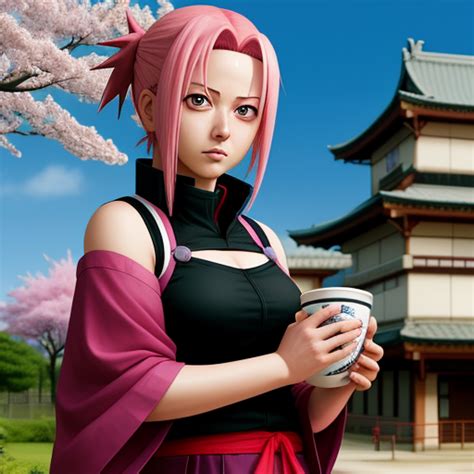 Image To Ai Sakura Haruno From Naruto With Large Breasts