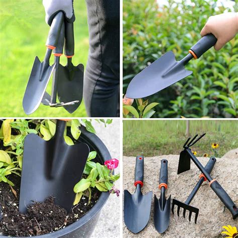 Mini Gardening Tools Set Durable Steel Hand Weeding Fork Transplanting gambar png