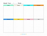 Weekly Schedule Template Free Printable