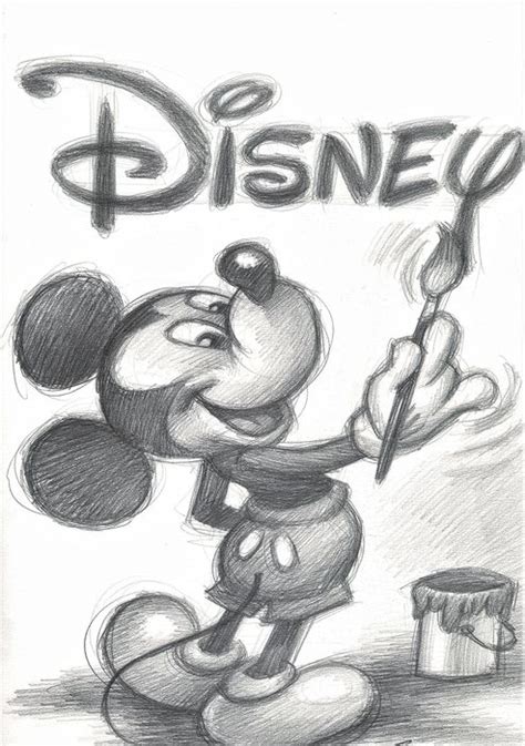 Mickey mouse is a funny animal cartoon character and the mascot of the walt disney company. Mickey Mouse Painting - Original Drawing - Joan Vizcarra ...