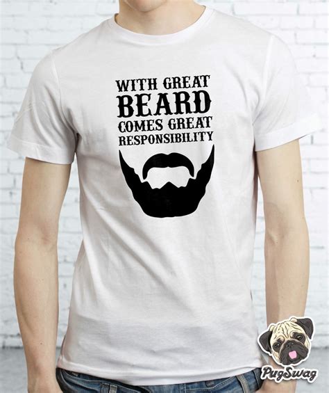 With Great Beard Comes Retro Funky Hipster T Shirt Tshirt Tee T