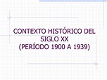 PPT - CONTEXTO HISTÓRICO DEL SIGLO XX (PERÍODO 1900 A 1939) PowerPoint ...