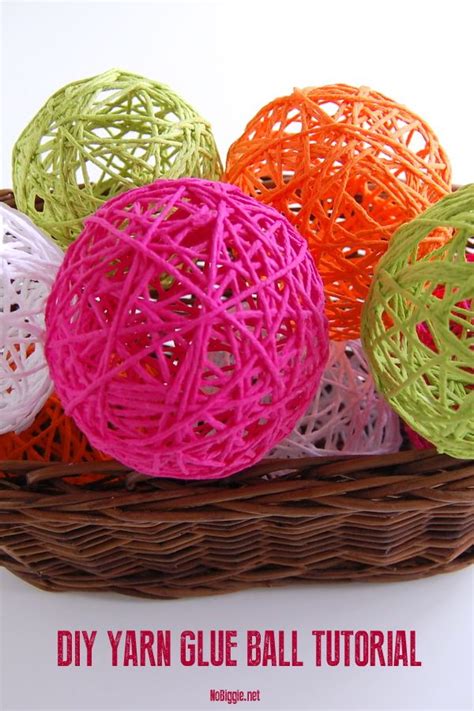 Diy Glue Yarn Ball Tutorial Balloon Crafts Yarn Crafts For Kids