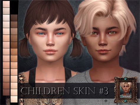 Remussirions Children Skin 3 Sims Hair The Sims 4 Skin Sims 4 Hair