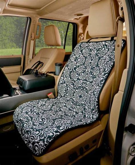 Quilted Car Seat Cover Protector Black Damask Ebay