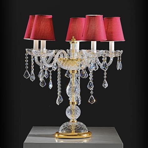 Check spelling or type a new query. Gold flambeau table lamp with lead crystal pendants 88836