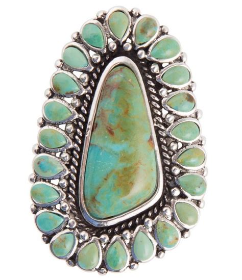 Shop For Barse Sterling Silver And Genuine Turquoise Statement Ring At