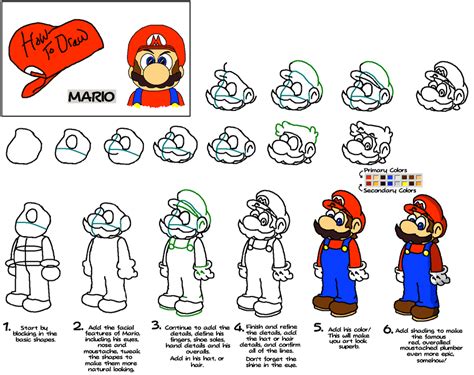 How To Draw Mario Characters Easy