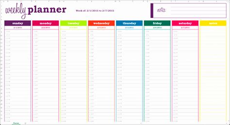 9 Weekly Planner Templates Sampletemplatess Sampletemplatess