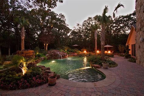 Our landscape architects and designers are trained, equipped and experienced (with over 75 years combined) to guide you and turn your yard into a great outdoors. Outdoor Lighting on Pool and Landscape - Abilene Landscape ...