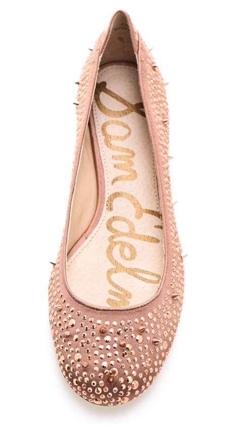 Sam Edelman Studded Ballet Flats Jolie In Metallic Lyst