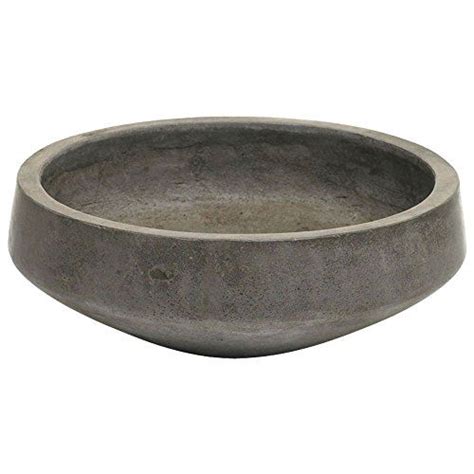 Grey Bowl Fiberglass And Concrete 13 Dia X 5 H Concrete Bowl