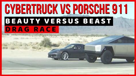 Watch Tesla Cybertruck Crush Porsche 911 In Drag Race