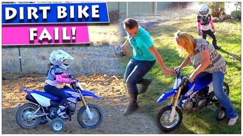 Grandma Crashes Kids First Dirt Bike Youtube