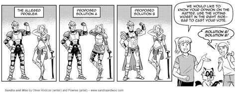 sandra and woo [1258] bikini armor the comedy webcomic