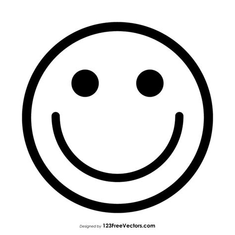 Smily Emoji Outline Graphic Print Poster Circle Logo Design Emoji