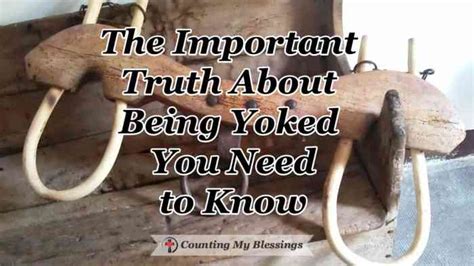 The Important Truth About Being Yoked You Need To Know Counting My Blessings