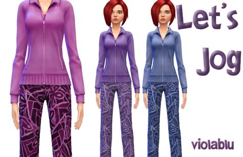 Lets Jog In 3 Colors Violablu ♥ Pixels And Music ♥ Sims 4 Custom Content