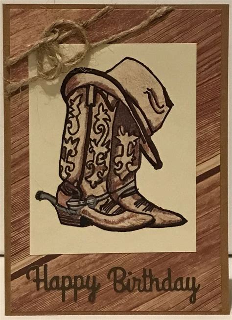 Country Cowboy Birthday Cardbirthday Cardscowboy Cardcountry And