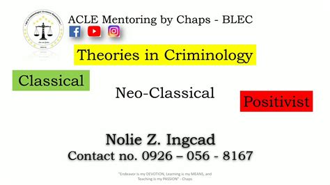 The Theories In Criminology Classical Neo Classical And Positivist