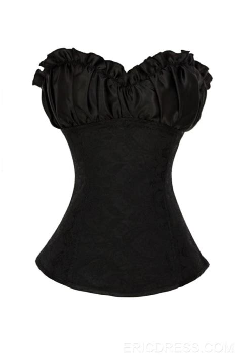 5209 Creamy Lvory Renaissance Corset Top Black Corsets And