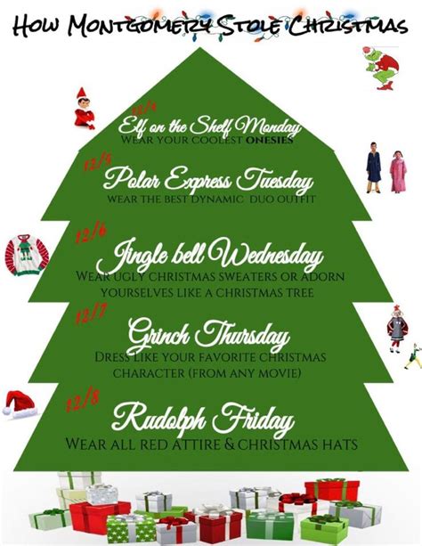 In 2020, however, our students and staff will hold an earlier spirit week focused on christmas. Winter Assembly | Holiday spirit week, School spirit week ...