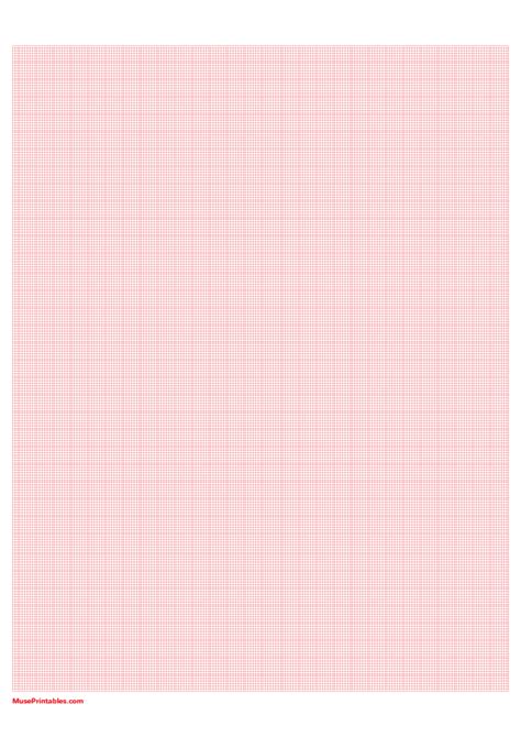 Printable 1 Mm Red Graph Paper For A4 Paper