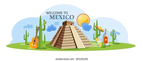 Welcome Mexico Panorama Stock Vector Royalty Free 291152192 Shutterstock