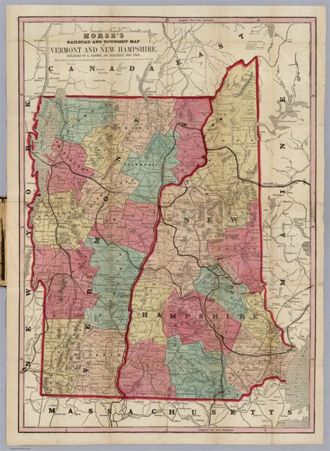 Map Of Vermont And New Hampshire David Rumsey Historical Map Collection
