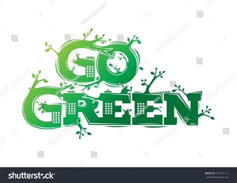 Go Green Campaign Poster Stock Vector Royalty Free 104101112