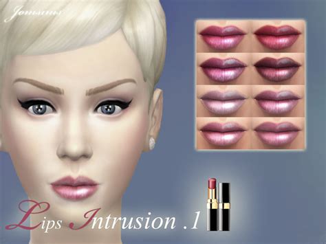 The Sims Resource Lips Intrusion1 Realistic Lips 8 Colors By Jomsims
