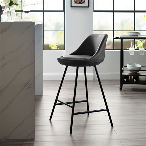Better Homes And Gardens Modern Faux Leather Counter Stool Black