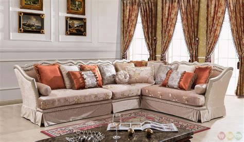 Champagne Formal Antique Style Traditional Living Room