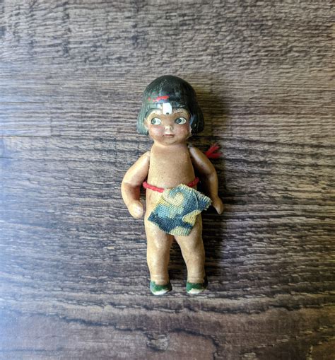 Vintage Germany Bisque Jointed Native American Doll Etsy Native American Dolls Vintage