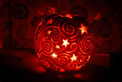 Stars And Spirals Pumpkin Pumpkin Carving Carving Pumpkin