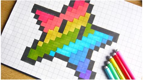 Create pixel art, game sprites and animated gifs. Pixel Art | How to draw Pixel Kawaii rainbow | regenboog ...