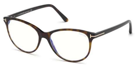 Eyeglasses Tom Ford Ft 5544 B 052 5515 Woman Ecaille Foncée Cat Eye Full Frame Glasses Trendy