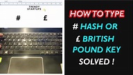 How to type # hash key or £ pound key on any keyboard - YouTube