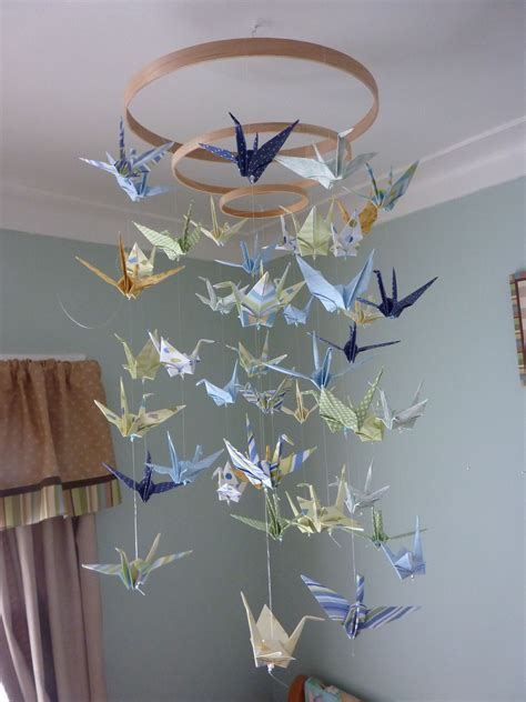 Dim Did It Myself Baby Origami Paper Crane Mobile Chandelier