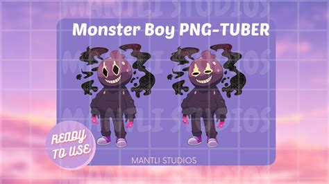 Pngtuber Monster Boy Png Tuber Kawaii Streaming Avatar Ready To Use For