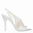 Nine West Aila Sling Back Heels In White Leather  Lyst