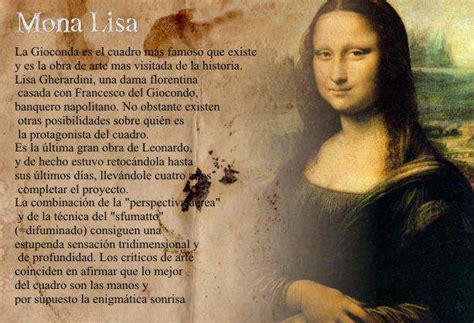 La Gioconda Mona Lisa Leonardo Da Vinci Obra Del Renacimiento